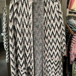 Absolutely Famous Zigzag Cardigan - Black, White, Pink ‎✿ܓ Super Soft & Stretchy